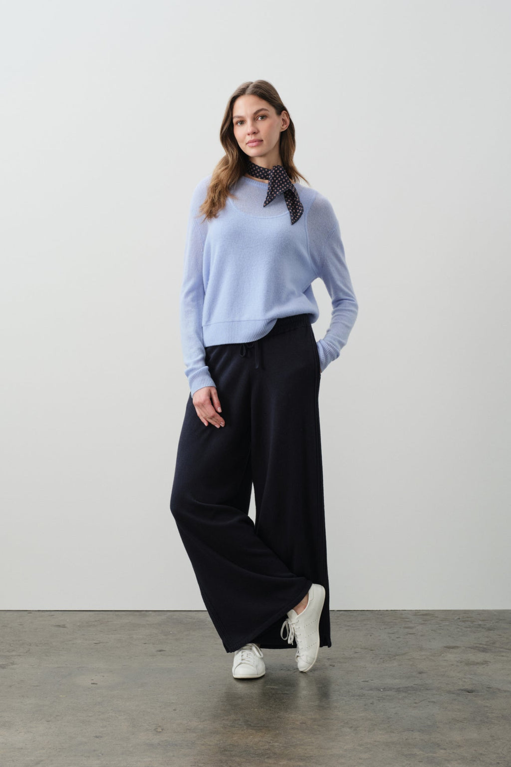 RAFAELA TROMPE L'OEIL CASHMERE CREWNECK