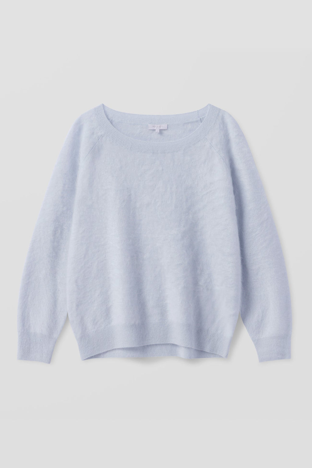 DOVE BRUSHED CASHMERE OFF THE SHOULDER SWEATER