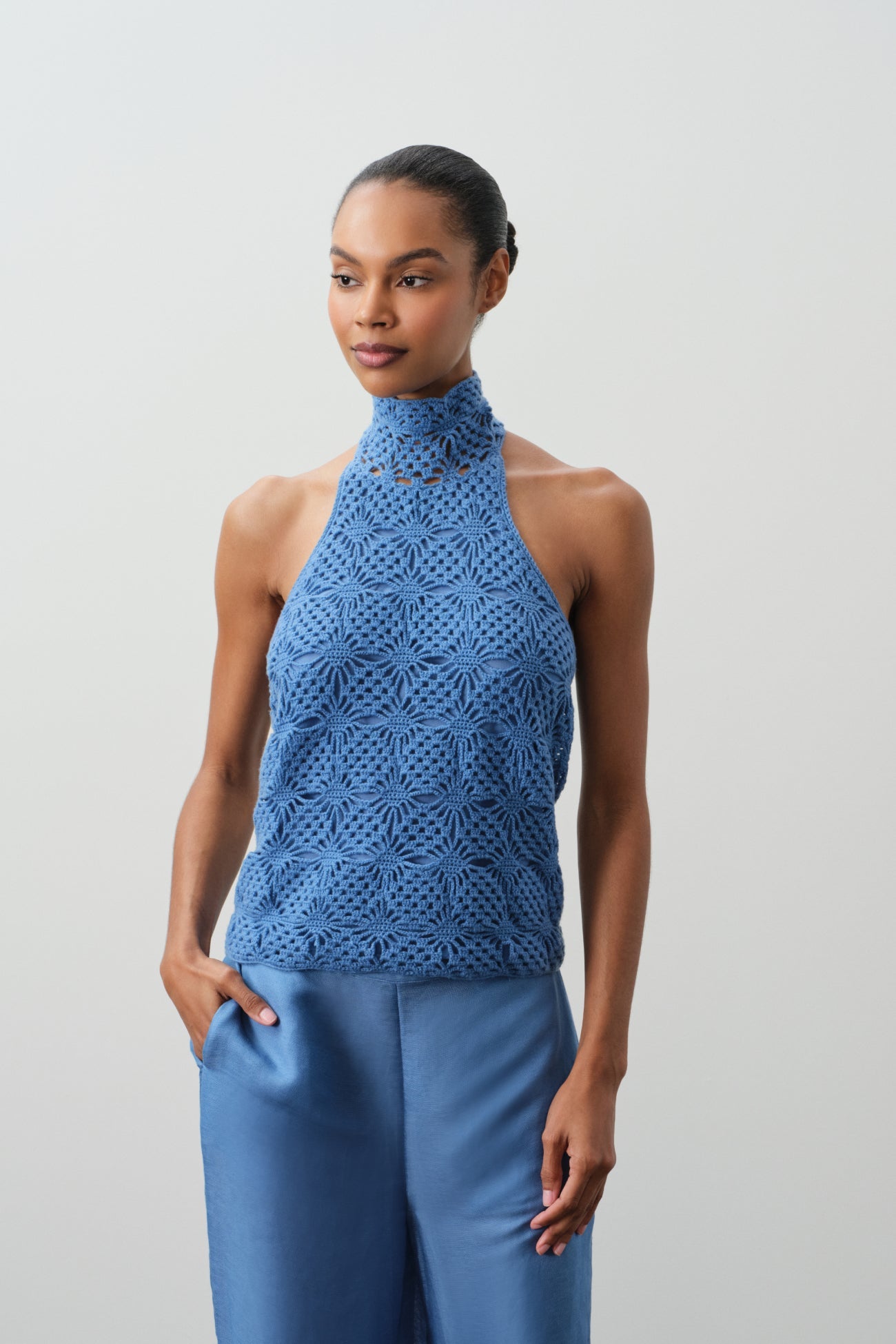 LUANA HAND-CROCHETED HALTER TOP