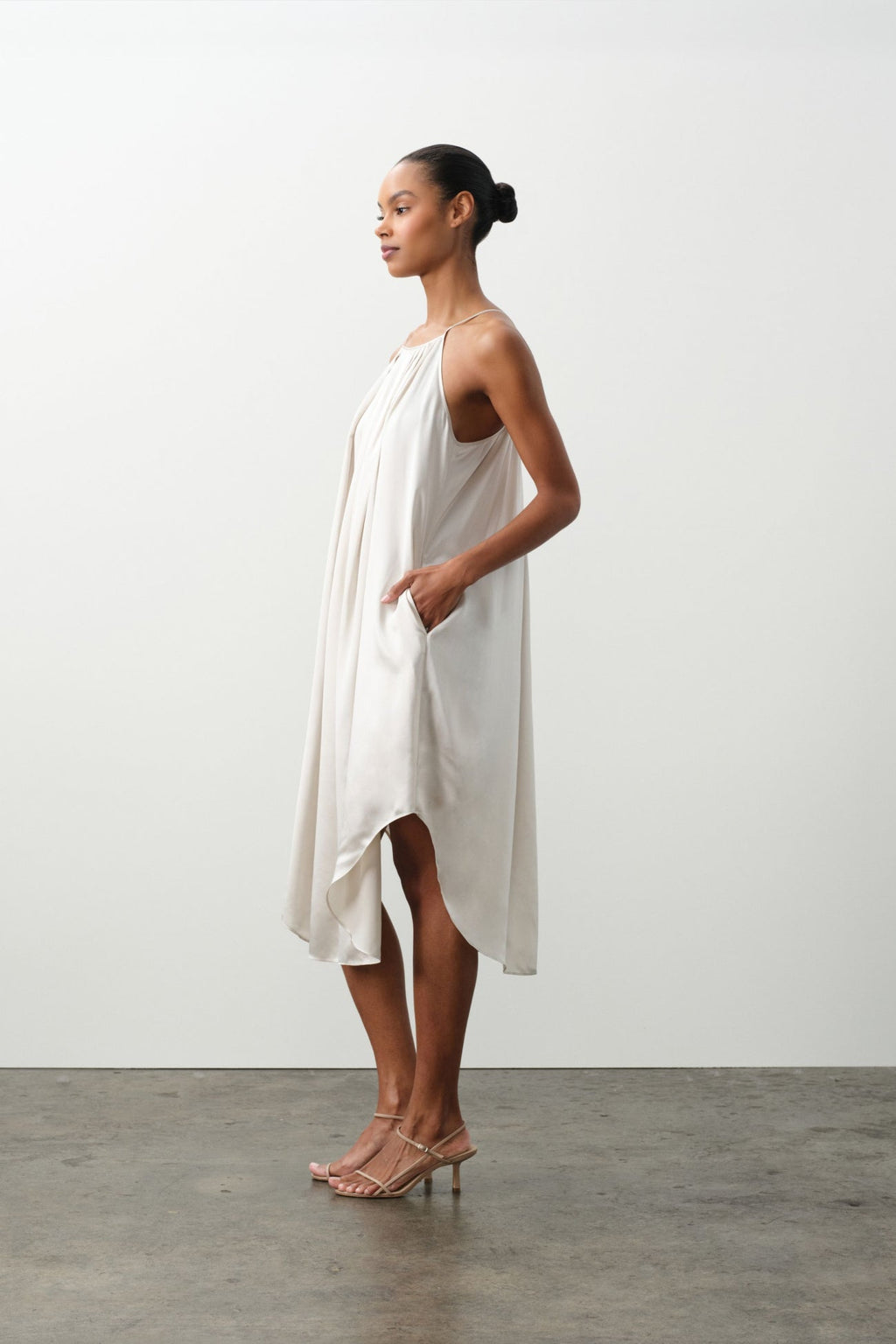 KIRA SILK MIDI DRESS