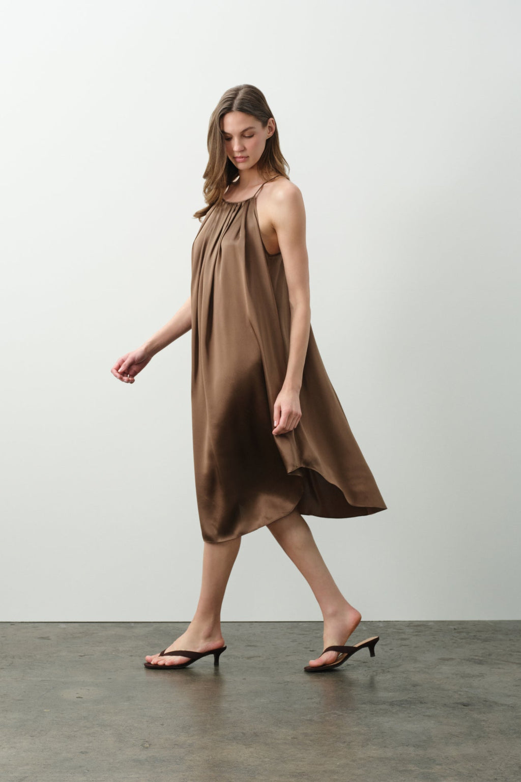 KIRA SILK MIDI DRESS
