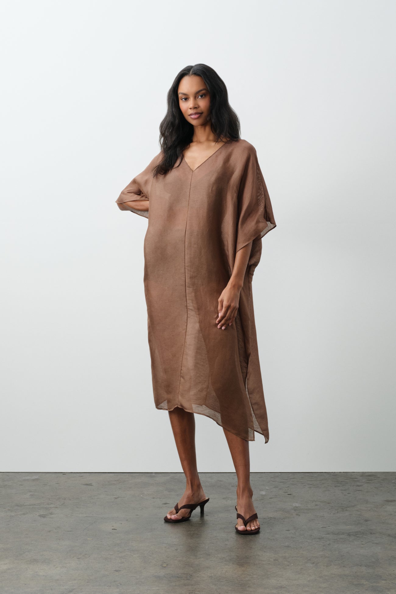 BERENICE LINEN SILK KAFTAN
