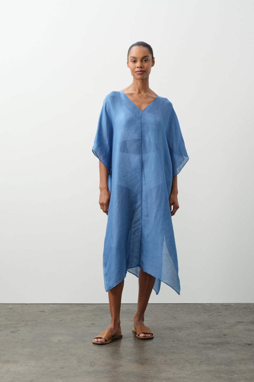 BERENICE LINEN SILK KAFTAN