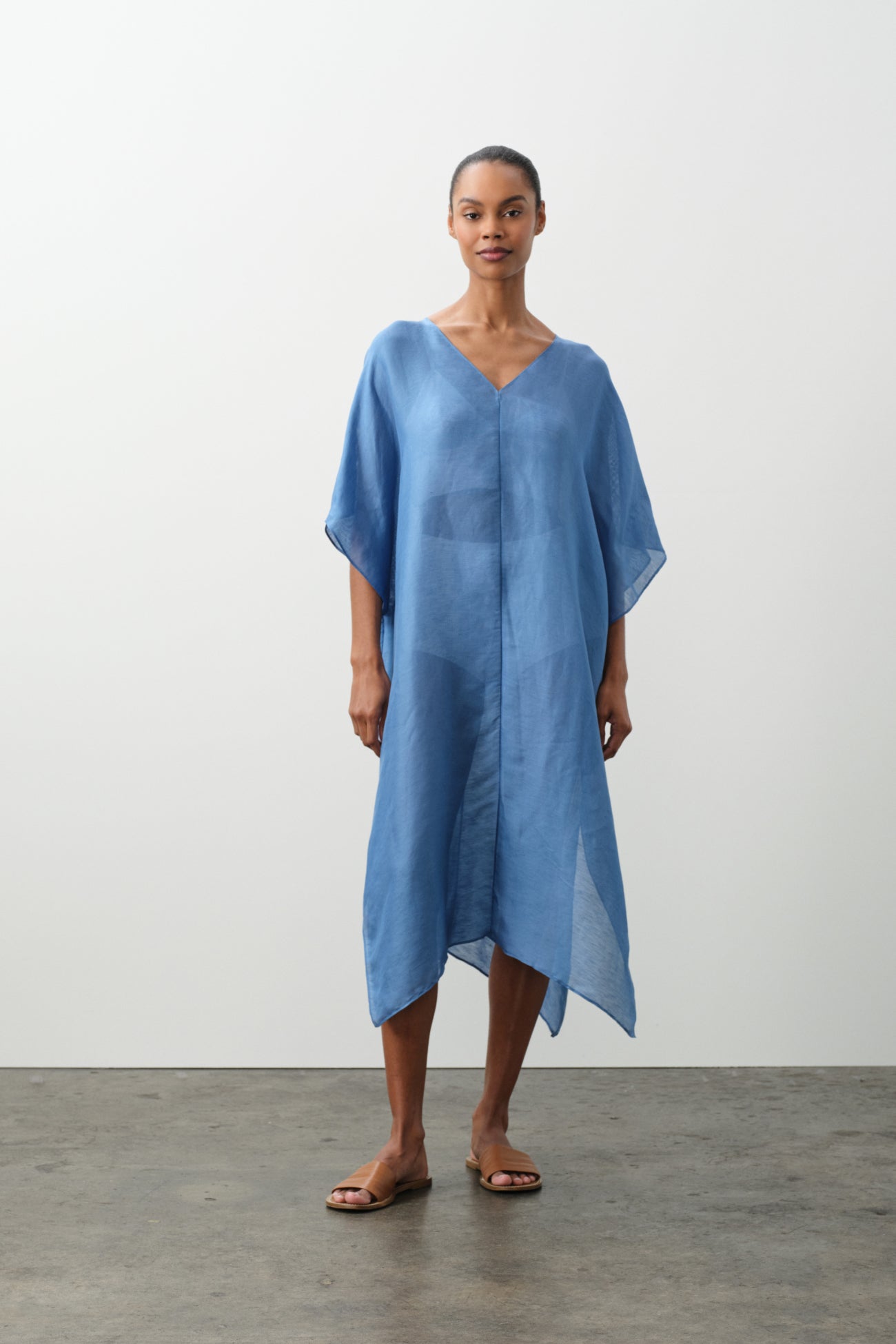 BERENICE LINEN SILK KAFTAN