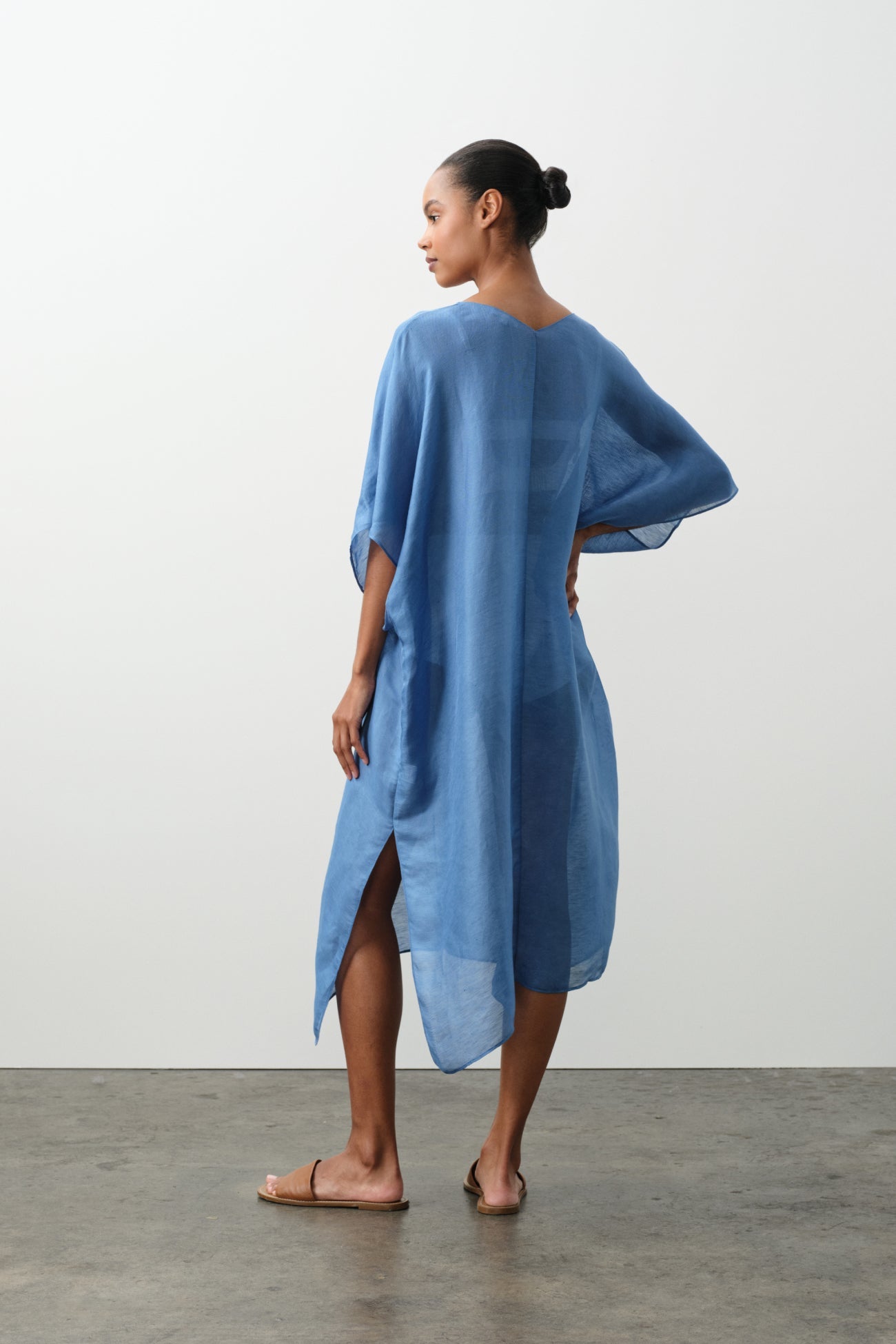 BERENICE LINEN SILK KAFTAN