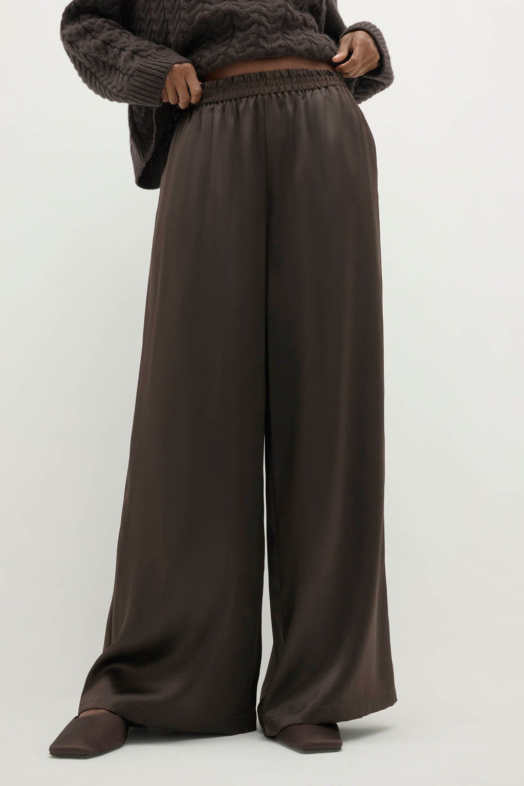 EVAN SILK WIDE LEG PANT | 30" INSEAM